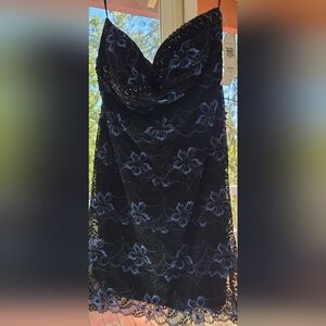 Onyx Nite Lace and Bead Mini Dress 12